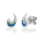 44279 - 14K White Gold - Ocean Swell Opal Stud Earrings