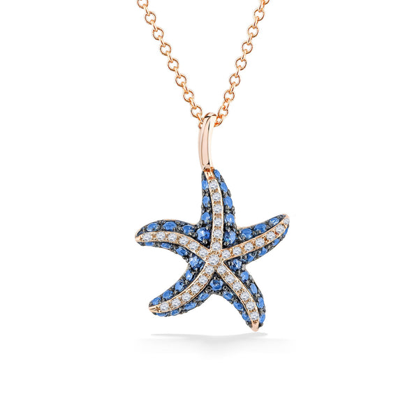 White and Yellow Gold Starfish Pendant with Diamonds – I Am Paradise - The  Pearl Shop