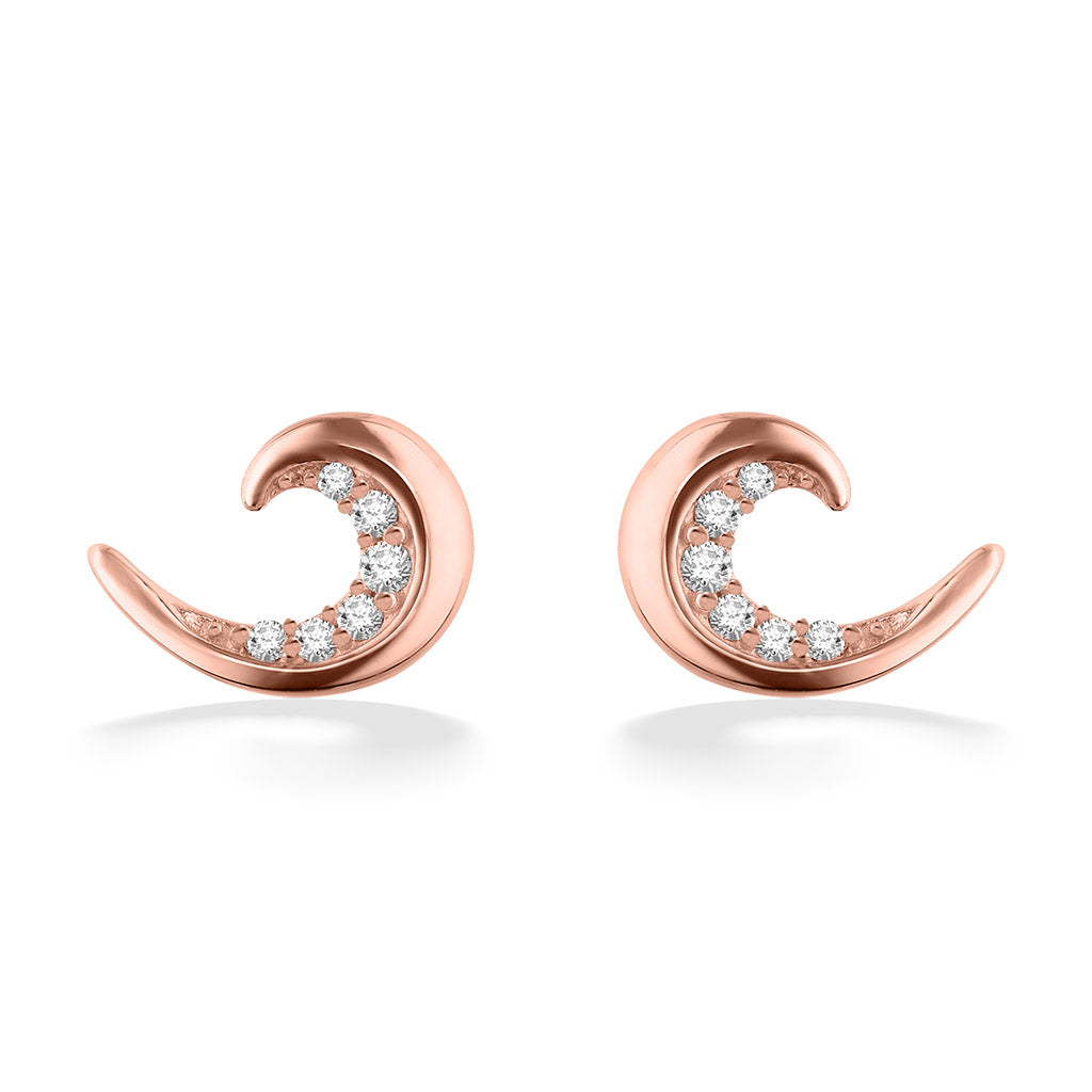 44252 - 14K Rose Gold - Ocean Swell Stud Earrings