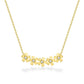 44285 - 14K Yellow Gold - Five Plumeria Necklace