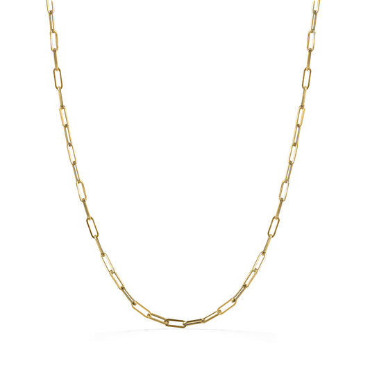 772333 - 14K Yellow Gold - 18" Paperclip Chain, 1.5mm