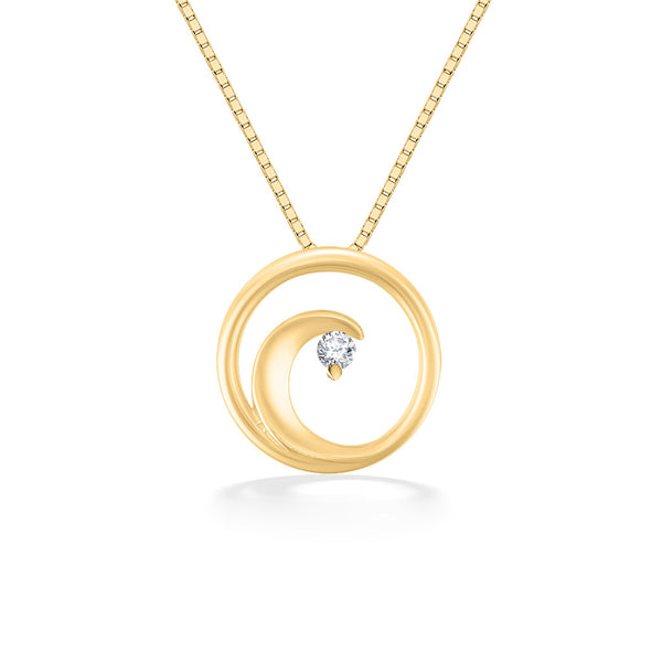 14K Gold Na Keiki (Children's) Wave Pendant – Na Hoku
