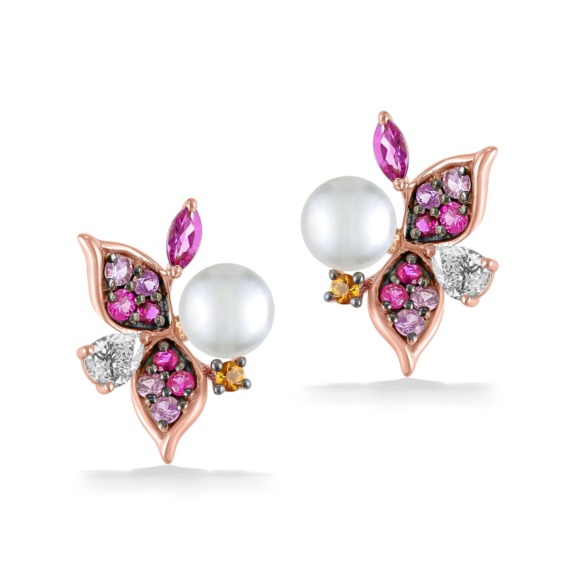 722521 - 14K Rose Gold - Le Vian Aloha Collection Garden Stud Earrings