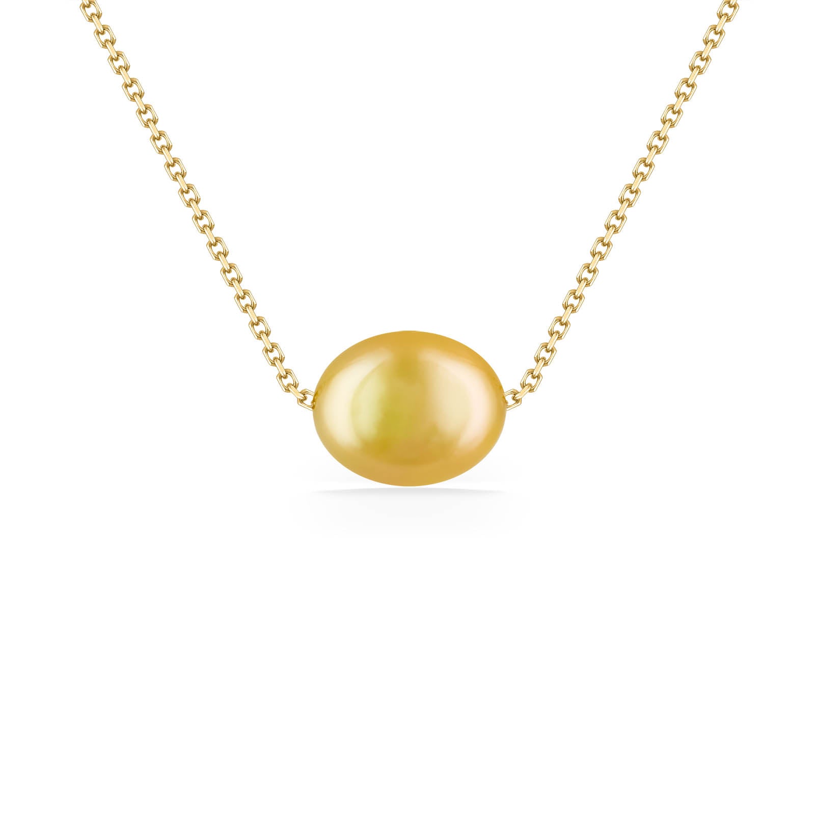 50540 - 14K Yellow Gold - Golden South Sea Pearl Slider