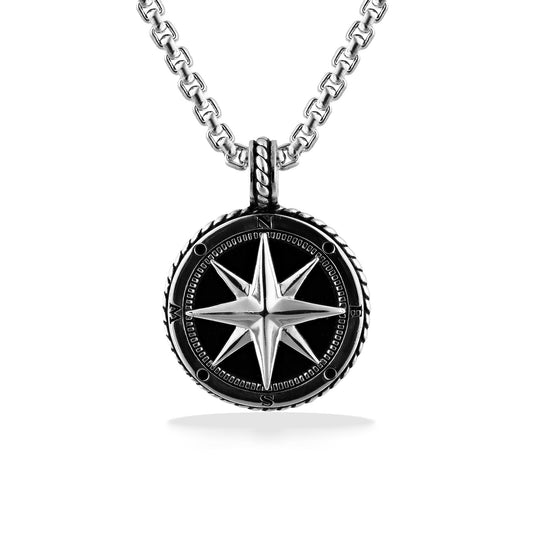 772886 - Sterling Silver - Effy Compass Star Pendant