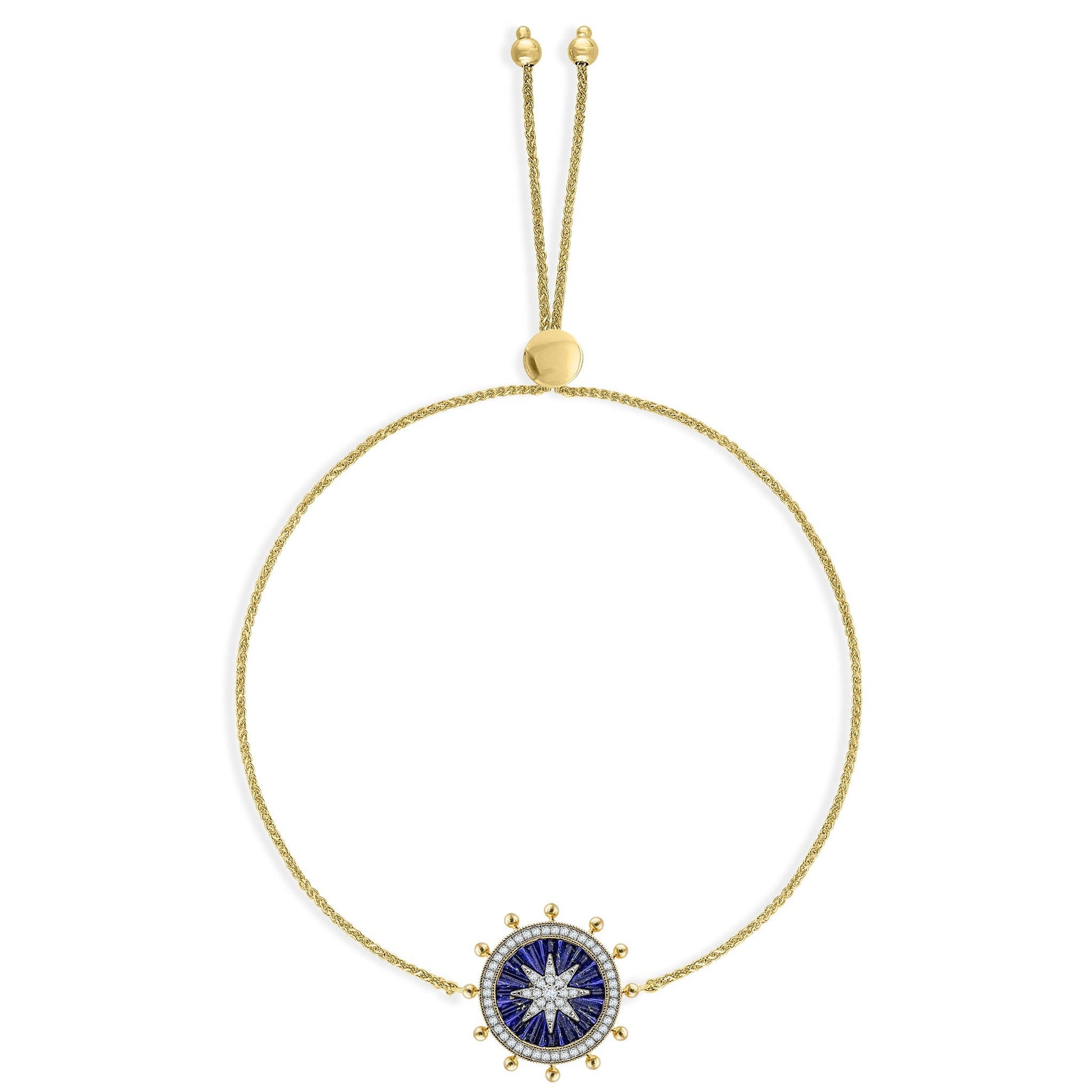 773080 - 14K Yellow Gold - Effy Compass Star Wheel Bolo Bracelet