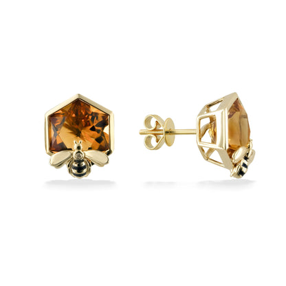 773093 - 14K Yellow Gold - Effy Honeybee Stud Earrings