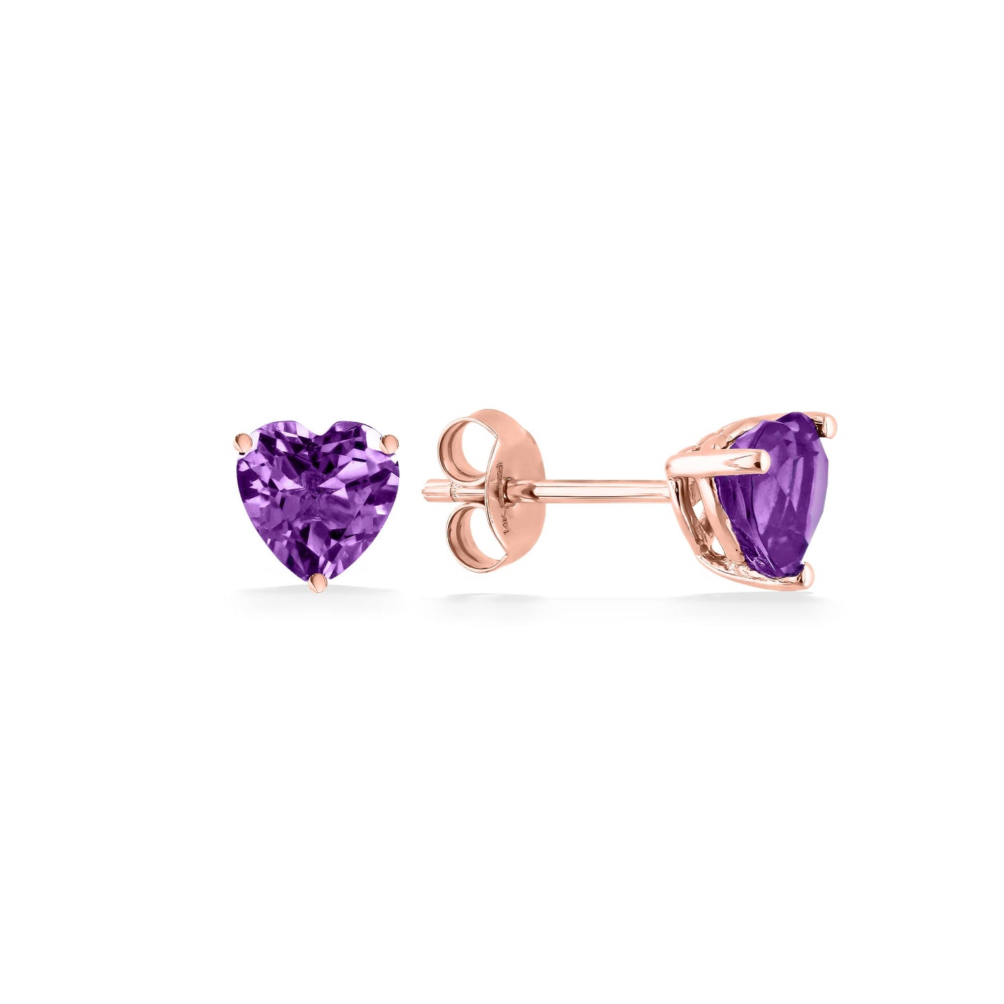 891066 - 14K Rose Gold - Effy Heart Stud Earrings