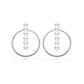 44503 - Sterling Silver - White Freshwater Pearl Double Hoop Earrings